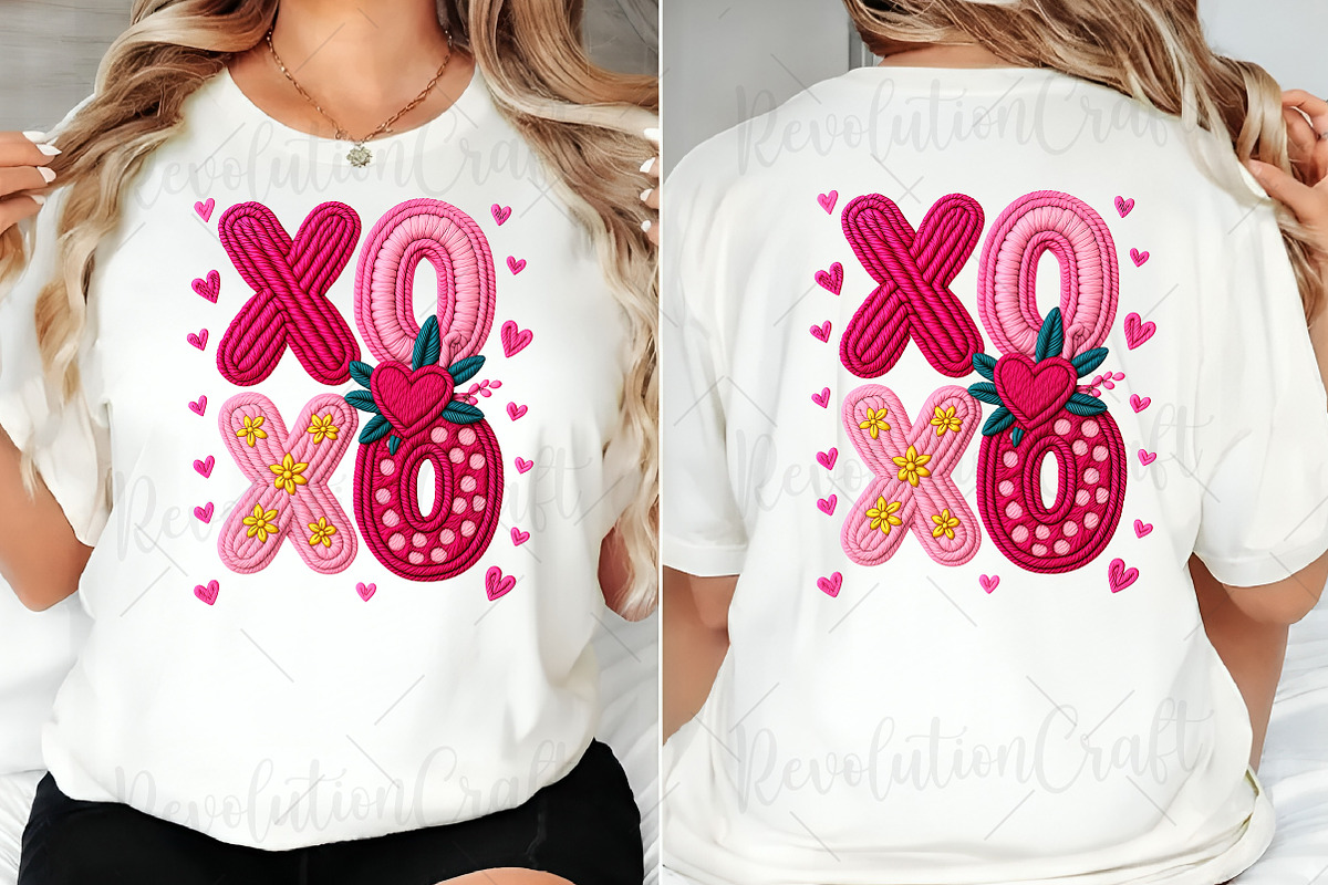 Yarn Crochet XOXO Valentine PNG, an Illustration by OK Design (Photo 4 of 4)