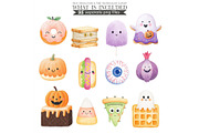 Watercolor Halloween Treats Clipart, an Illustration by CharmClipart (Thumbnail 3 of 10)
