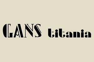Gans Titania, a Serif Font by Intellecta Design