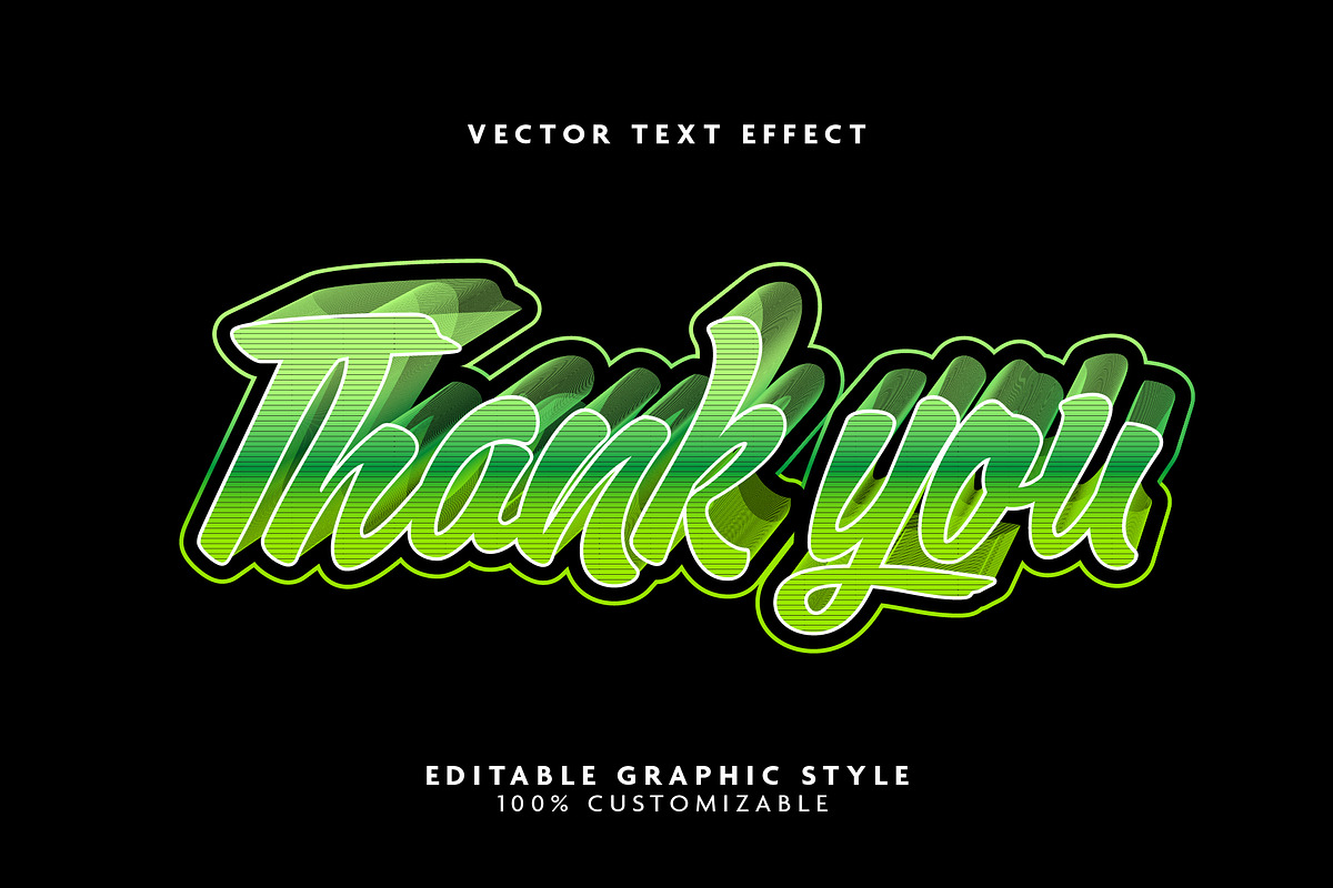 Gradient Neon Striped Text Effect
