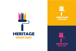 Heritage Design Paint Logo, a Branding & Logo Template by zaqilogo