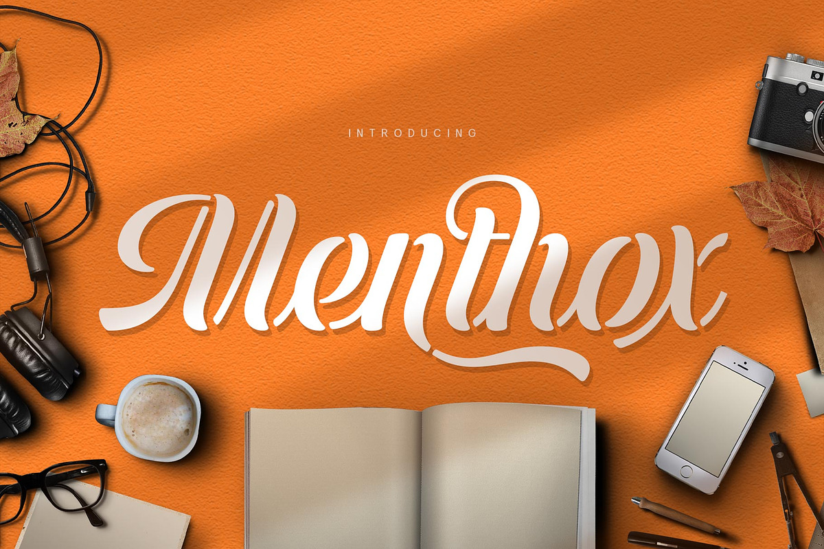Menthox Typeface, a Script Font by alit design (Photo 2 of 15)