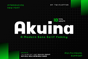 Akuina, a Sans Serif Font by twinstd (Thumbnail 1 of 13)