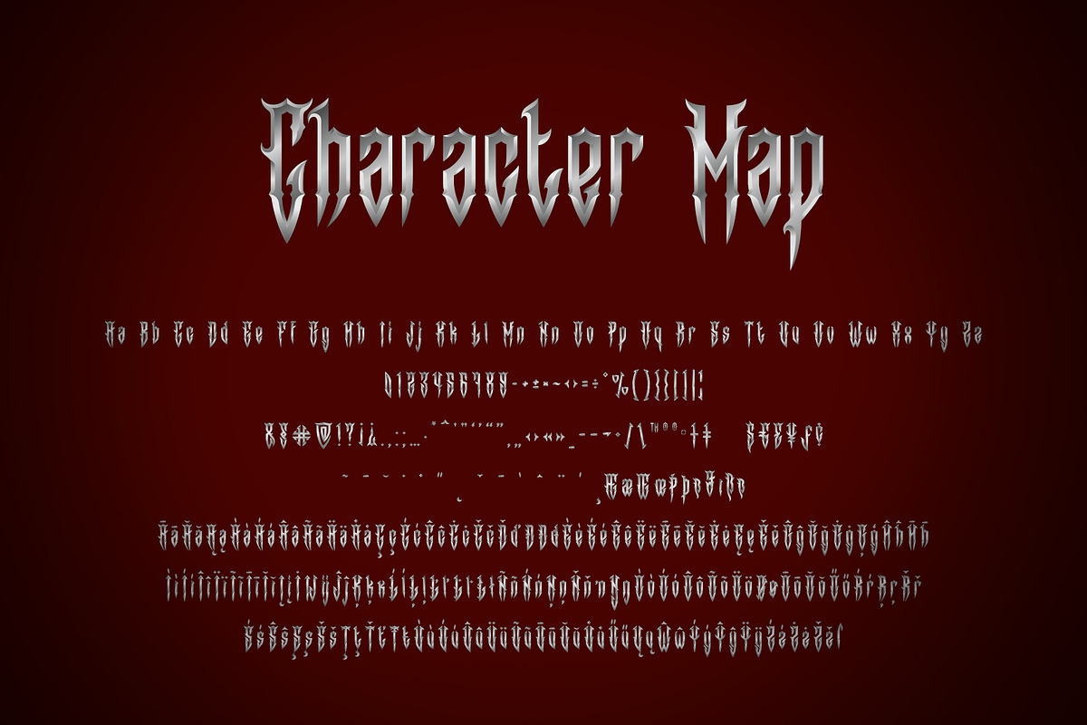 DarkBlades Steel, a Font by Sentavio (Photo 2 of 6)