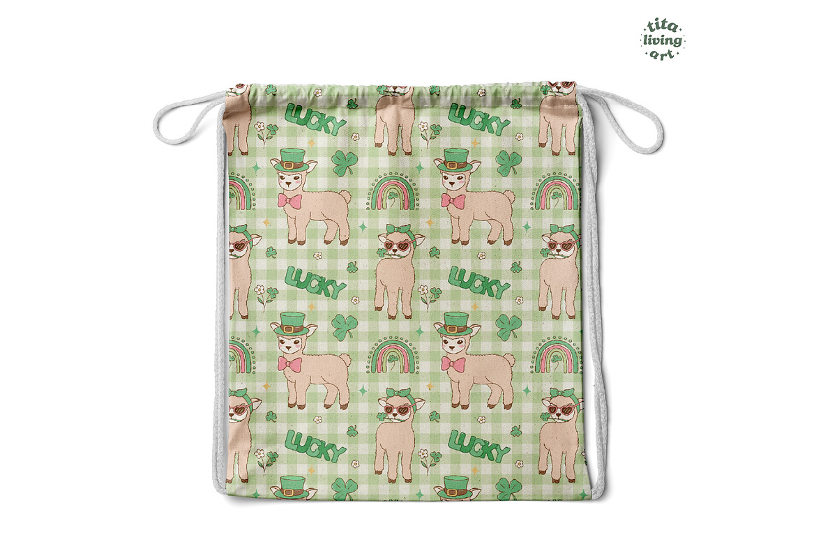 Lucky Lambs Seamless Pattern, a Seasonal Illustration by TitaLivingArt (Photo 10 of 13)