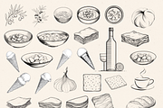 ITALIAN DINNER DOODLE CLIPART PACK, a Food Illustration by Daring Digies (Thumbnail 3 of 7)