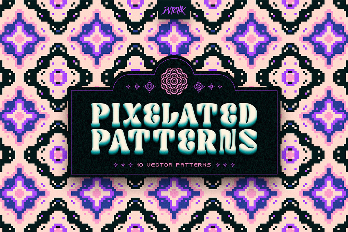 Pixel Mosaic Patterns | Vol. 12, a Pattern Graphic by dvtchk (Photo 8 of 10)
