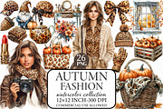 Autumn Fashion Clipart Collection, an Illustration by Libby Wishes (Thumbnail 1 of 7)