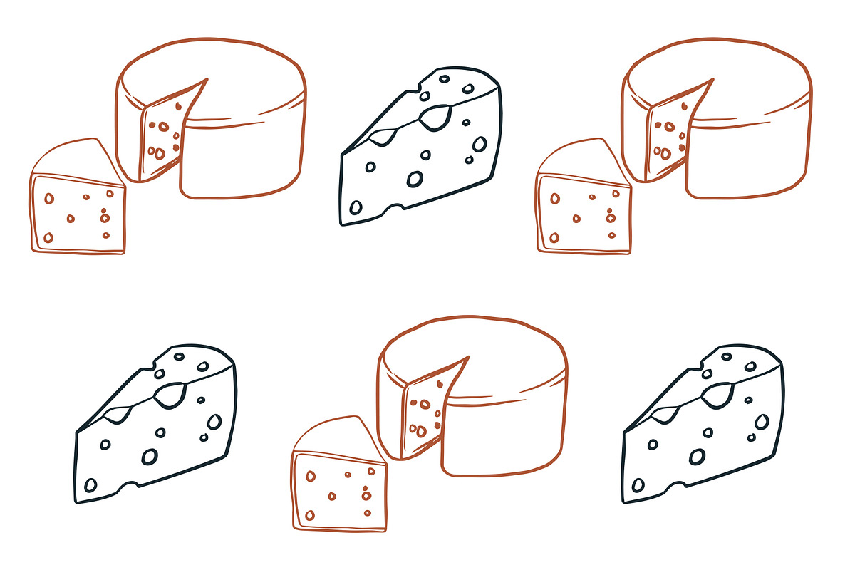 Vector Cheese Graphics, an Illustration by Dorey Kronick Art&Design (Photo 14 of 22)