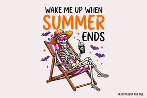 Wake Me Up when Summer Ends Png, an Object Illustration by Clipart Bloom