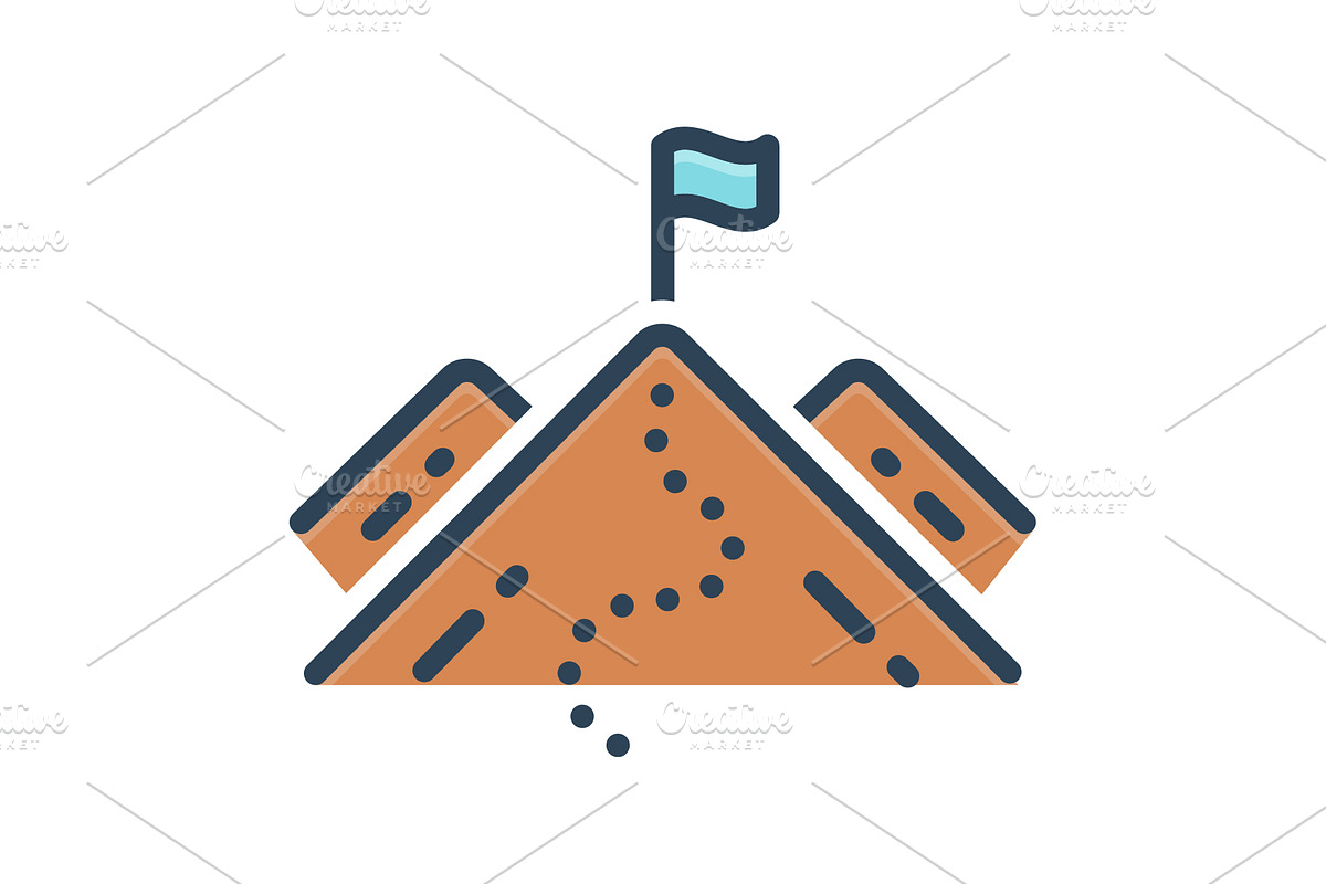 Peak mountain color icon, a Duotone Icon by Creative priyanka