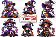 Halloween Cute Girl Sublimation, a Seasonal Illustration by Craft Nest (Thumbnail 1 of 5)