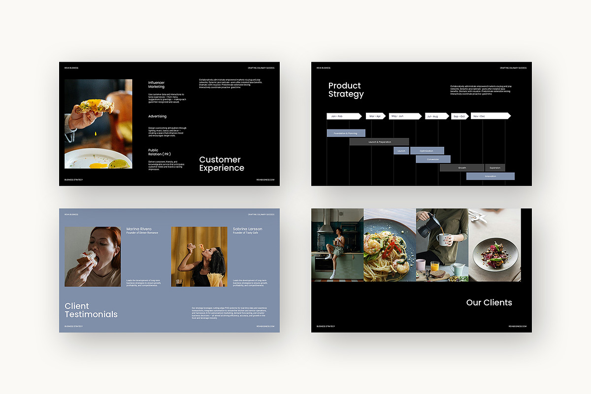 Reva : F&B Business Google Slides, a Presentation Template by Punkl Camp (Photo 6 of 9)