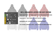 Zip-Up Hoodie Mockup PSD Editable, a Hoody Mockup by std.badboy (Thumbnail 3 of 4)