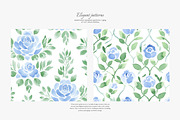 watercolor patterns floral toile, a Pattern Graphic by Patishop Art (Thumbnail 4 of 9)