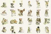 Baby Animals Watercolor Clipart, an Illustration by DreamCafeArt (Thumbnail 2 of 6)