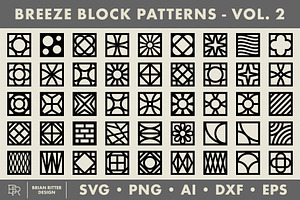 Breeze Block Patterns - Volume 2, an Object Graphic by Brian Ritter Design