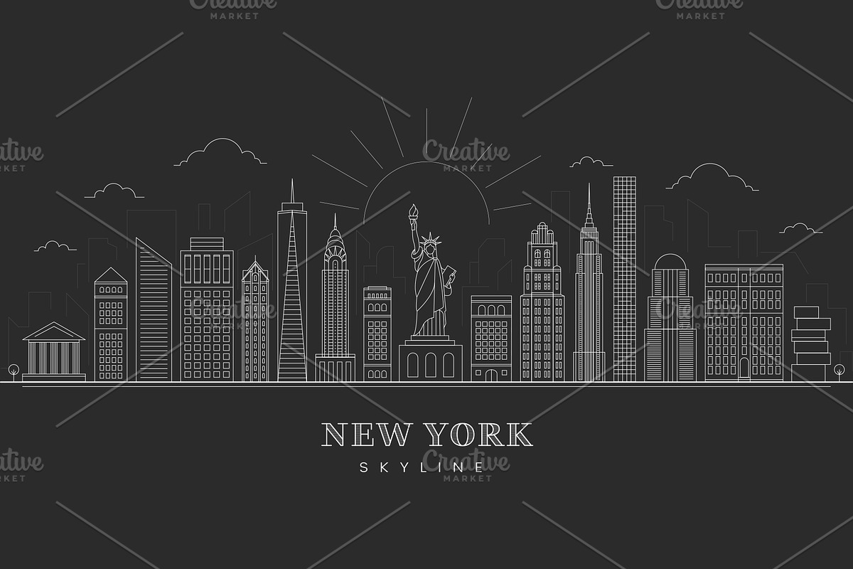 New York City - Skyline, an Outline Icon by Uniko Studio (Photo 3 of 5)
