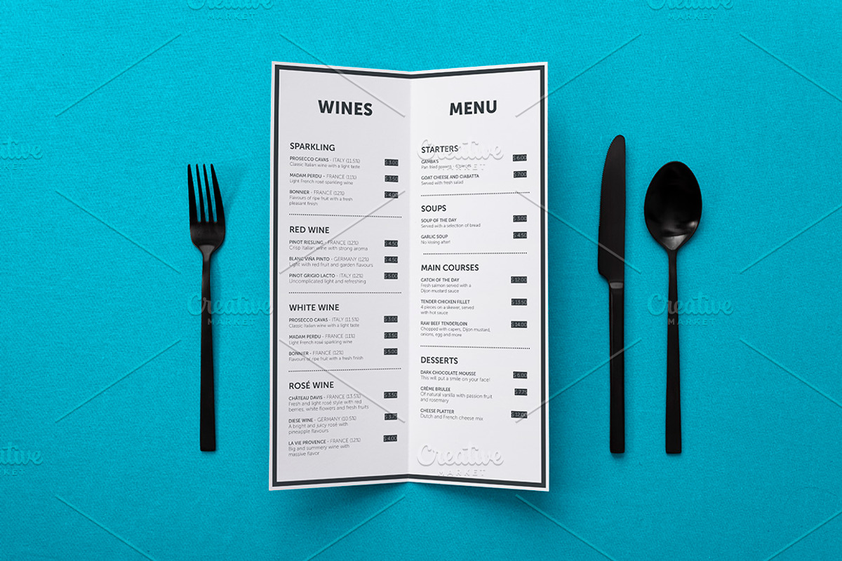 Menu mockup, a Print Template by Twin Design (Photo 3 of 3)