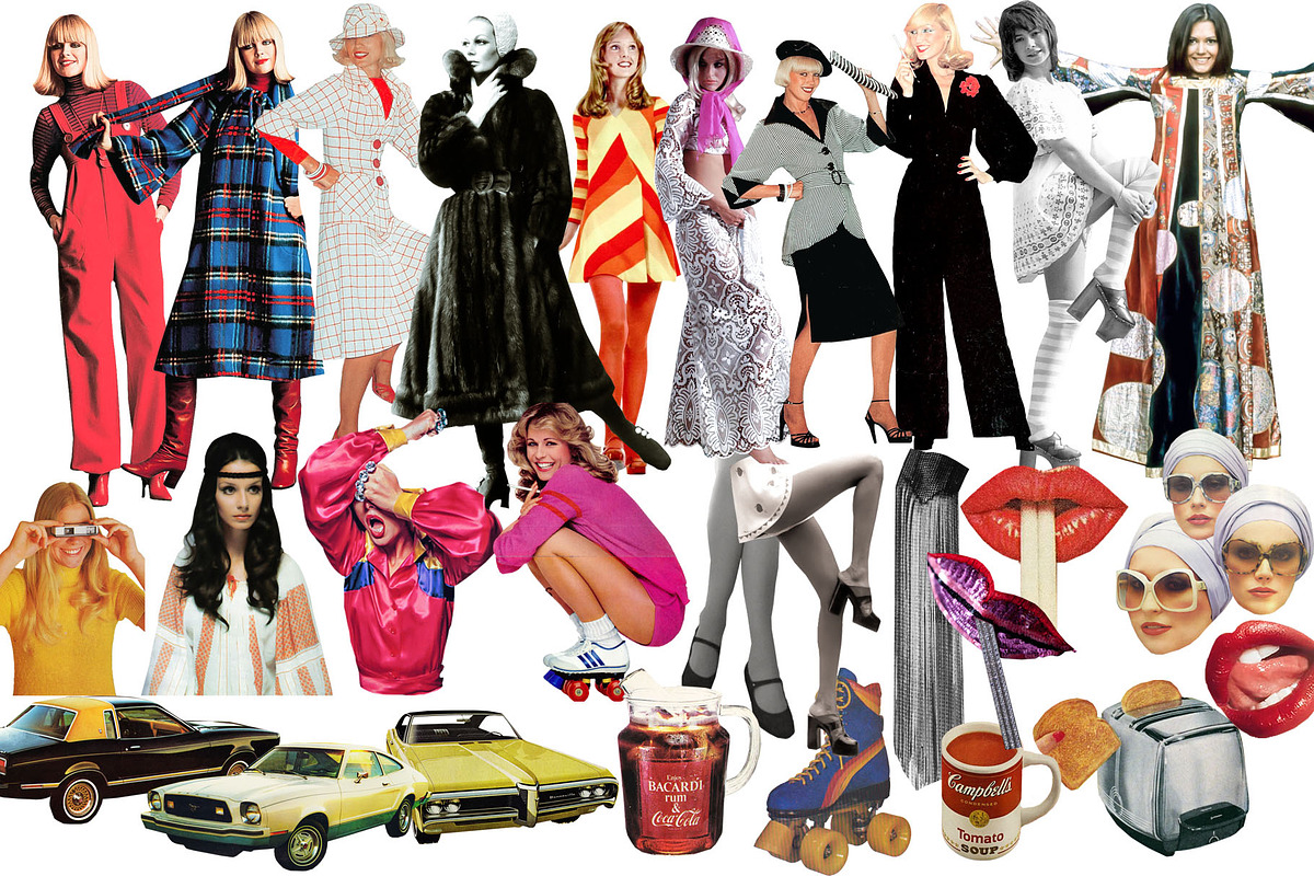 1970s Collage Art Pack, a Background Graphic by Pulpixel Design (Photo 2 of 12)