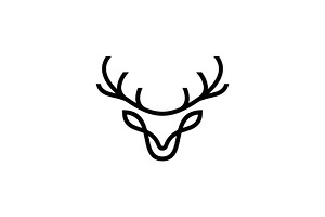 Deer Head Logo, a Branding & Logo Template by Buqancreative