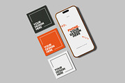 Instagram Post Mockup(Scene Creator), an iPhone Mockup by Graphiculon (Thumbnail 5 of 11)