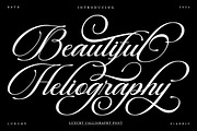 Beautiful Heliography Script, a Script Font by Has_rizal (Thumbnail 1 of 12)