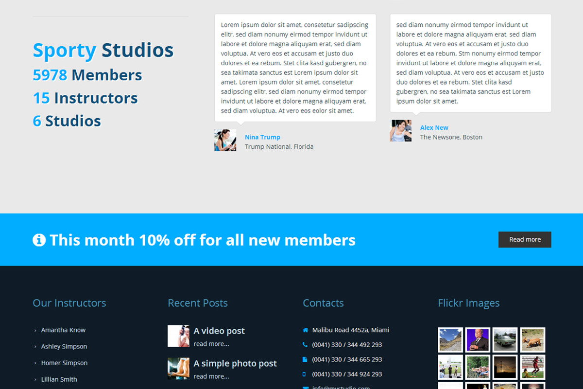 Sporty - WordPress Gym Theme, a WordPress Template by 7Theme (Photo 5 of 5)