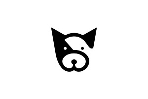 Cute dog face modern logo, a Branding & Logo Template by Vectorium Studio