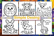 Bold and Easy Animals Coloring Book, an Animal Illustration by Ink Gallery (Thumbnail 2 of 4)