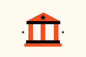 Bank flat vector illustration
