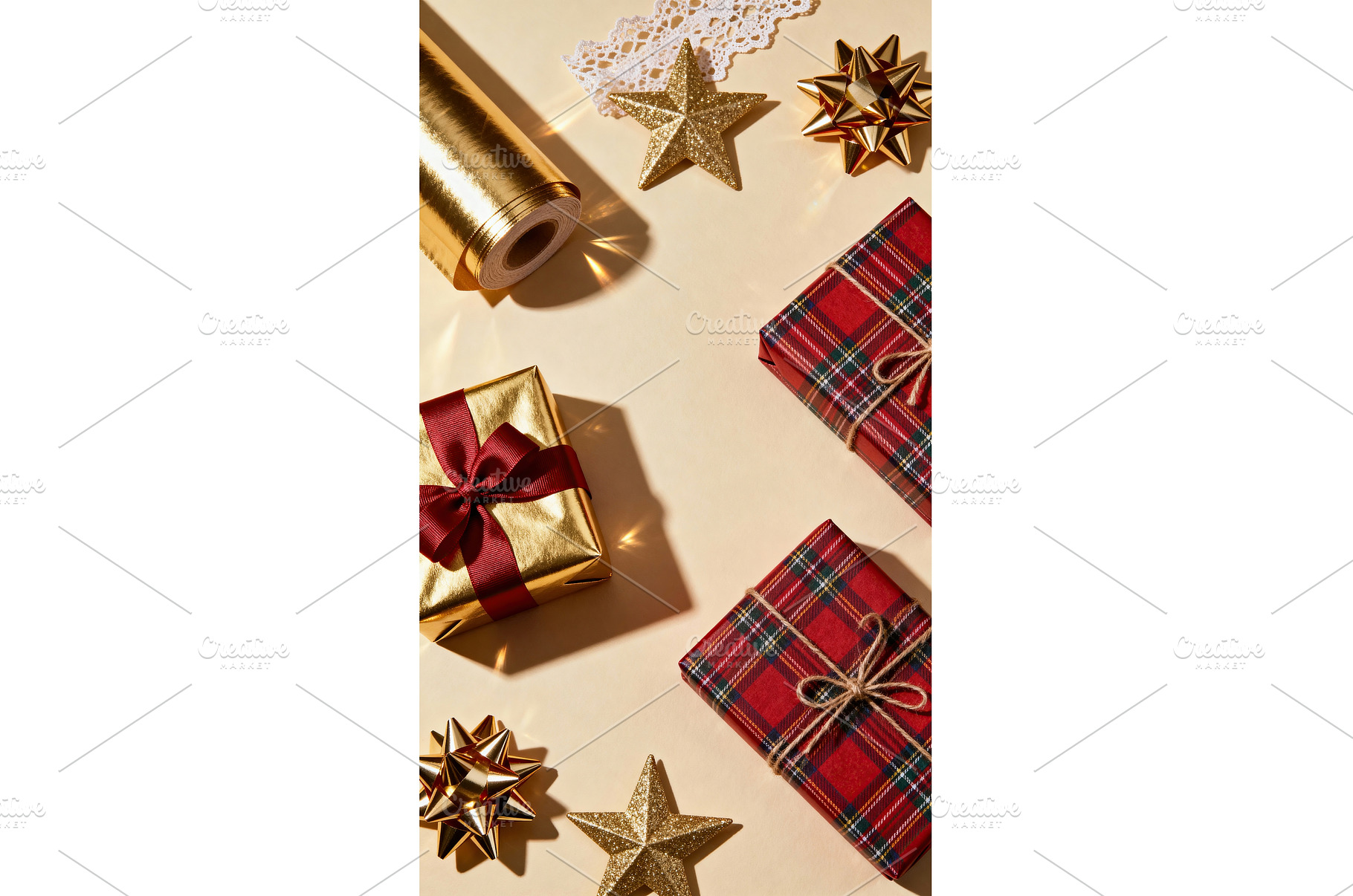 Wrapped gifts and festive, a Holiday Photo by tilialucida