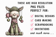 Whimsical Christmas Animals Clipart, an Illustration by Libby Wishes (Thumbnail 4 of 7)