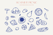 Summer Picnic Elements - Doodle Art, an Illustration by Moonberry_Studio (Thumbnail 4 of 14)