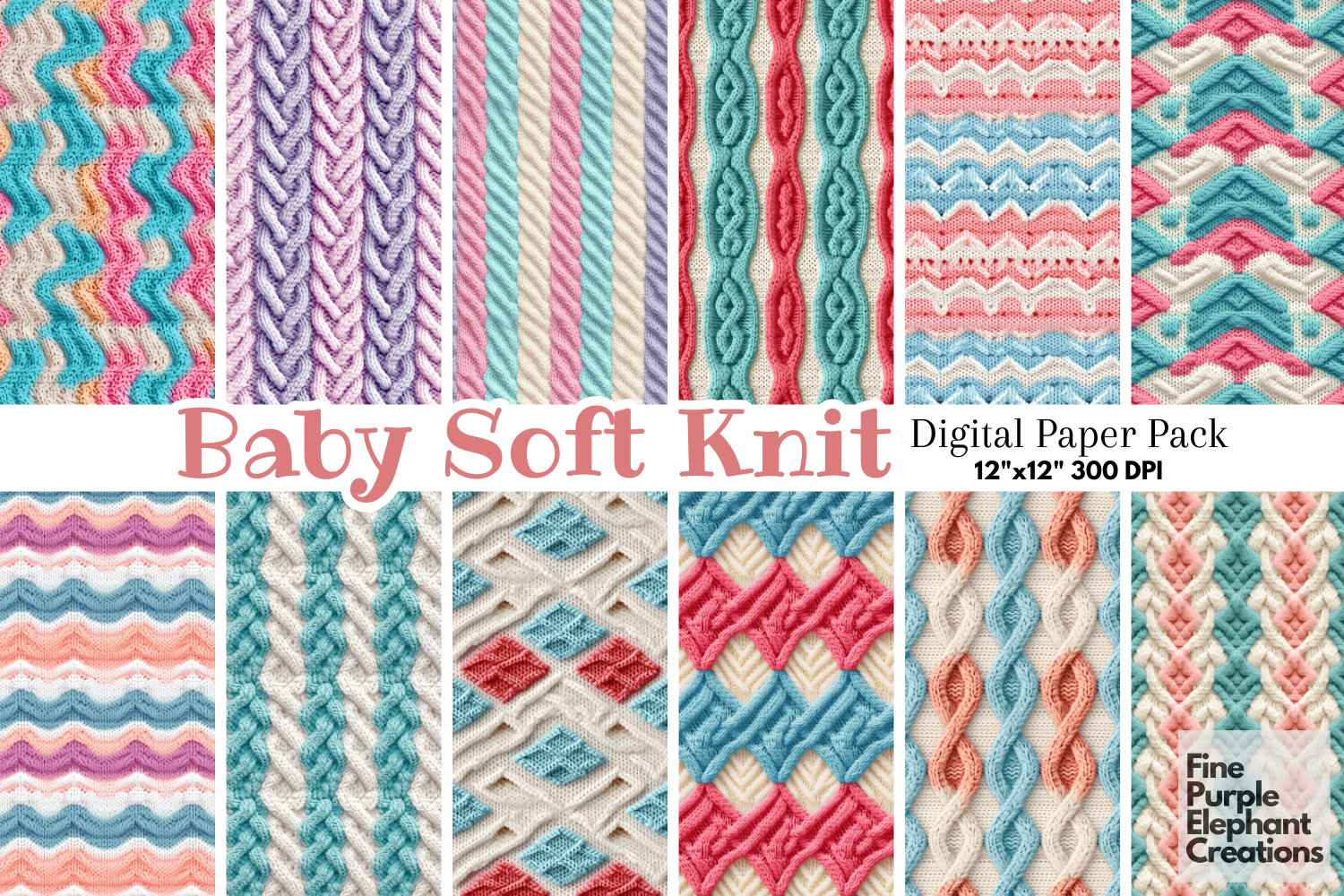Baby Blanket Knit Fabric Texture, a Texture Graphic by Fine Purple Elephant
