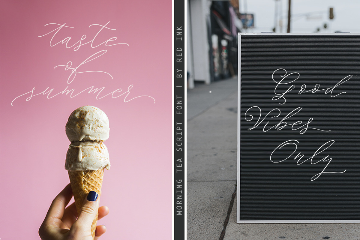 Morning tea. Script font. preview 4