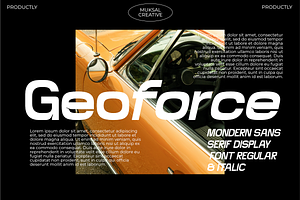 Geoforce, a Sans Serif Font by Muksal Creative