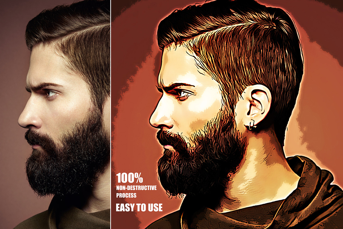 Cartoon Maker Photoshop Action, an Action Add-On by DesignCave (Photo 5 of 5)