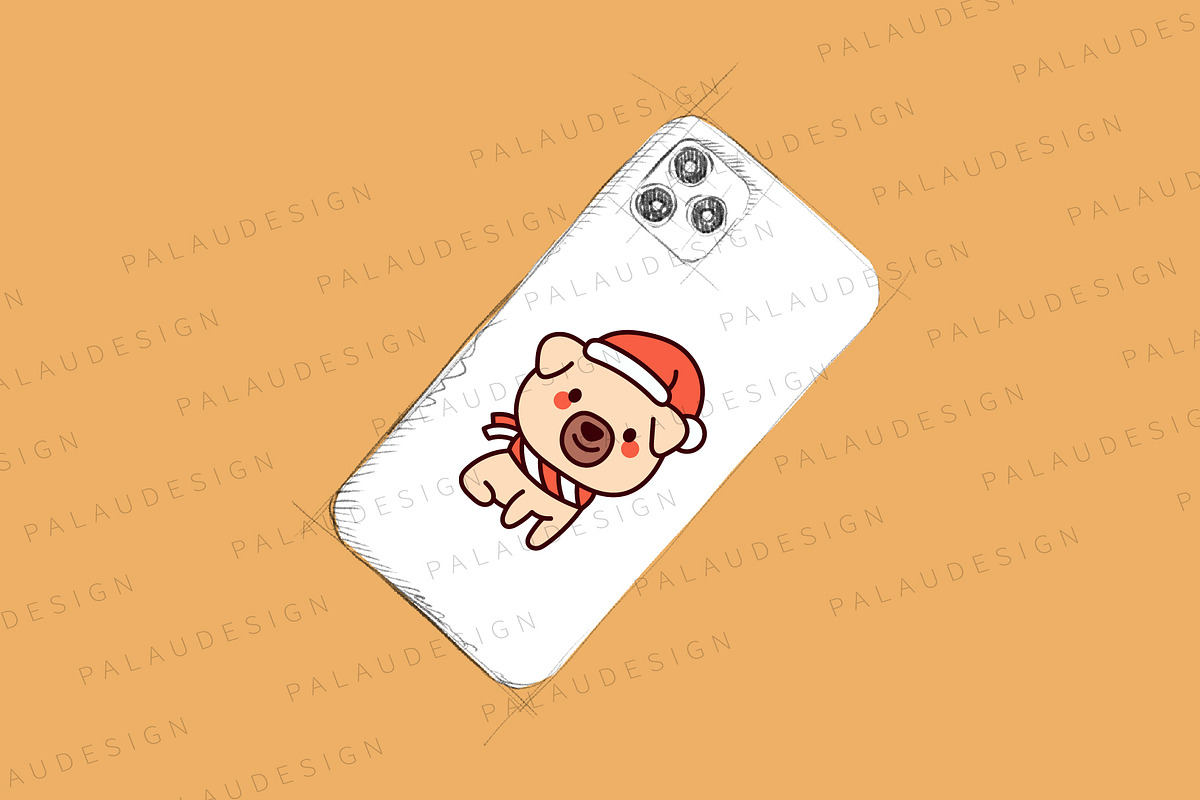 Cute Kawaii Christmas Pet Cat Dog, a Seasonal Illustration by Palau (Photo 7 of 12)