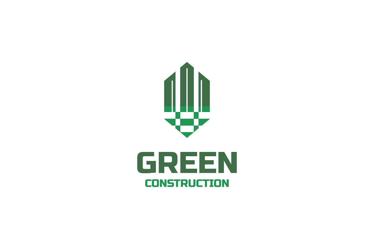 green construction bulding logo, a Branding & Logo Template by ZHR Creative