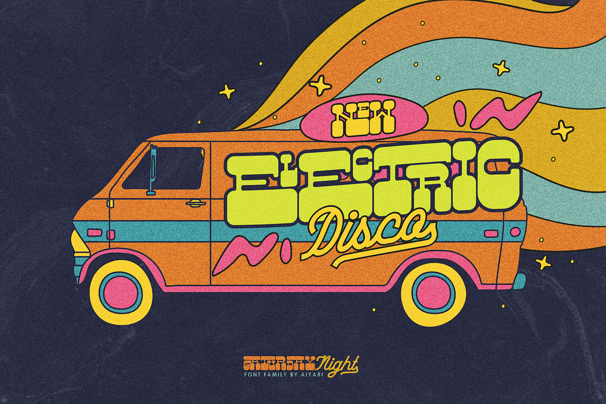 Saturday Night Font Family preview 8