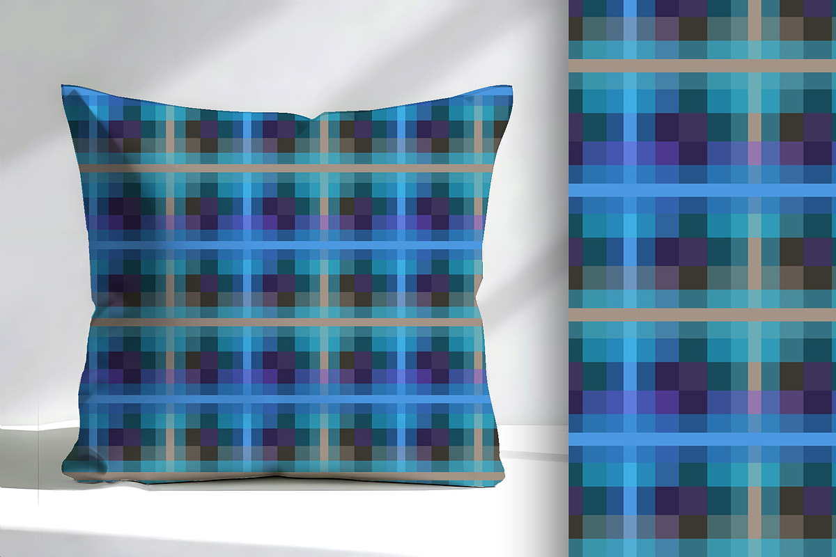 Pixelated Plaid Seamless Pattern, a Pattern Graphic by Sharon Schwalbe (Photo 2 of 4)