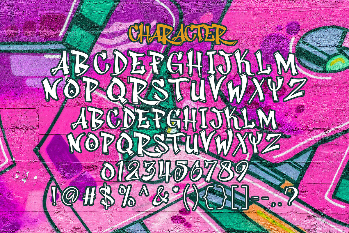 Rhieknuza - Graffiti Font, a Sans Serif Font by StringLabs (Photo 13 of 14)