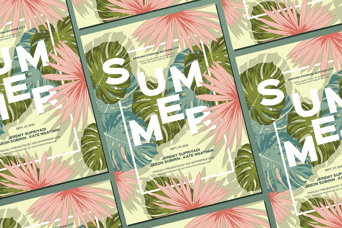 Tropical Summer Vector Flyer, a Flyer Template by ashenterprise (Photo 2 of 2)