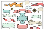 Vintage Ribbons Vector Collection, a Graphic by KsanasK.Art (Thumbnail 2 of 4)