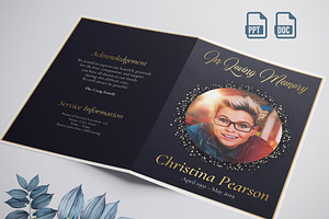 funeral program printing template