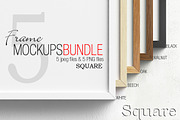 Frame mockups bundle SQUARE, a Print Template by HisariDS Mockup Design (Thumbnail 1 of 6)