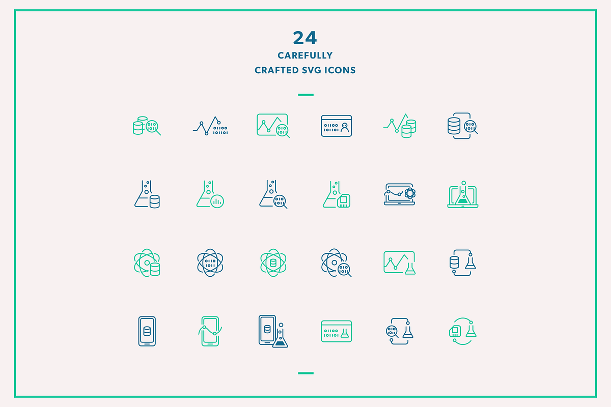 Data science icons, an Outline Icon by Somewan draws (Photo 4 of 5)