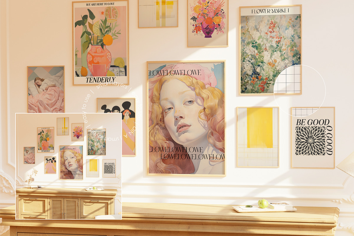 ADELE ROOM | Frame mockup set, a Household Mockup by yuliyuri.studio (Photo 22 of 44)