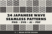 24 Japanese Wave Patterns, a Pattern Graphic by Brian Ritter Design (Thumbnail 1 of 3)